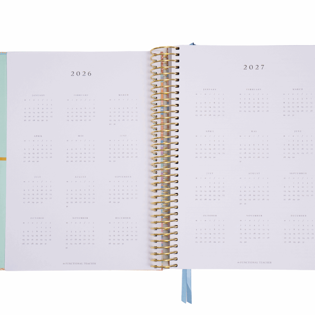 All in One Teacher Planner dates 2026 and 2027