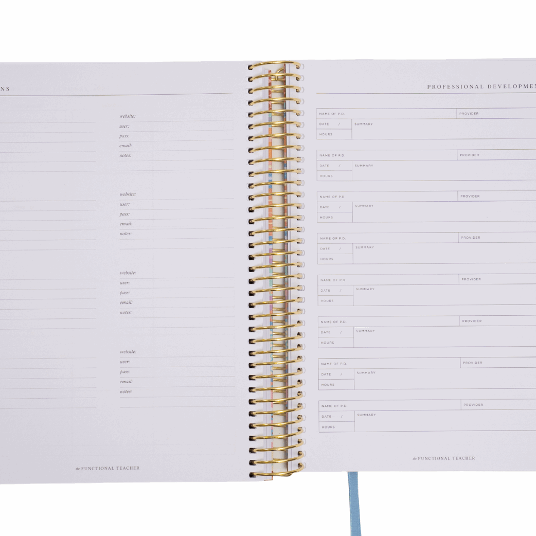 login page for the functional teacher