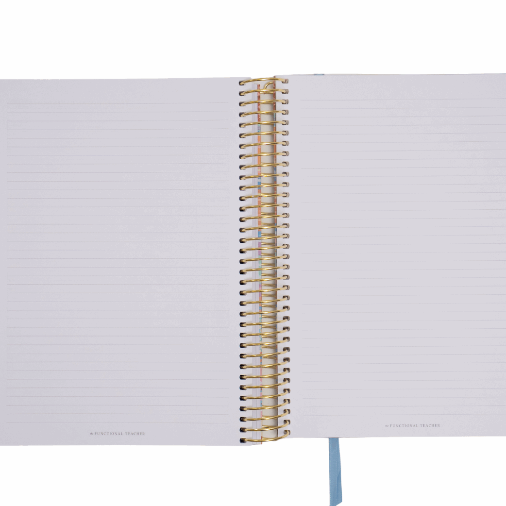 notes page of the functional teacher planner