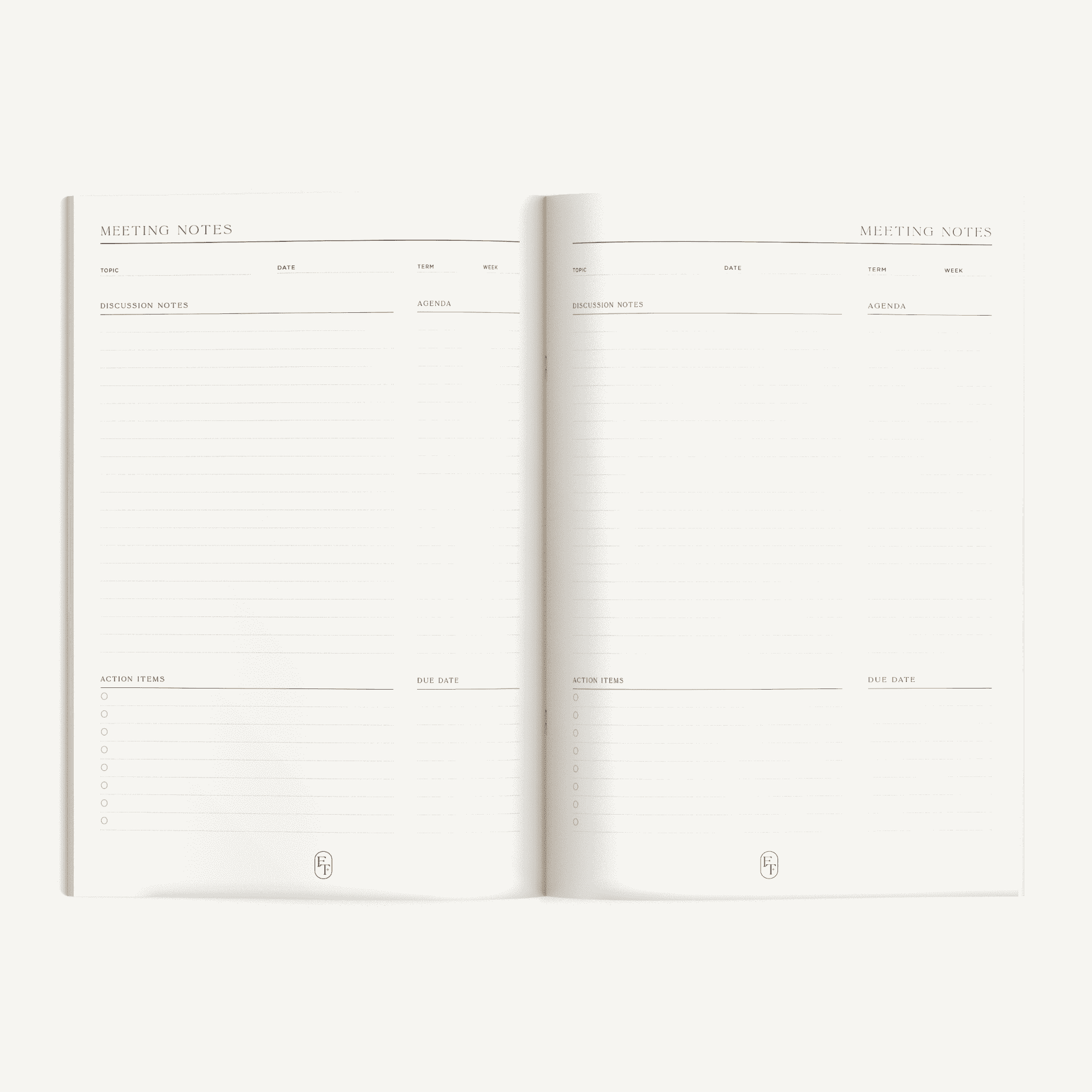 A5 Meeting Notebook - The Functional Teacher