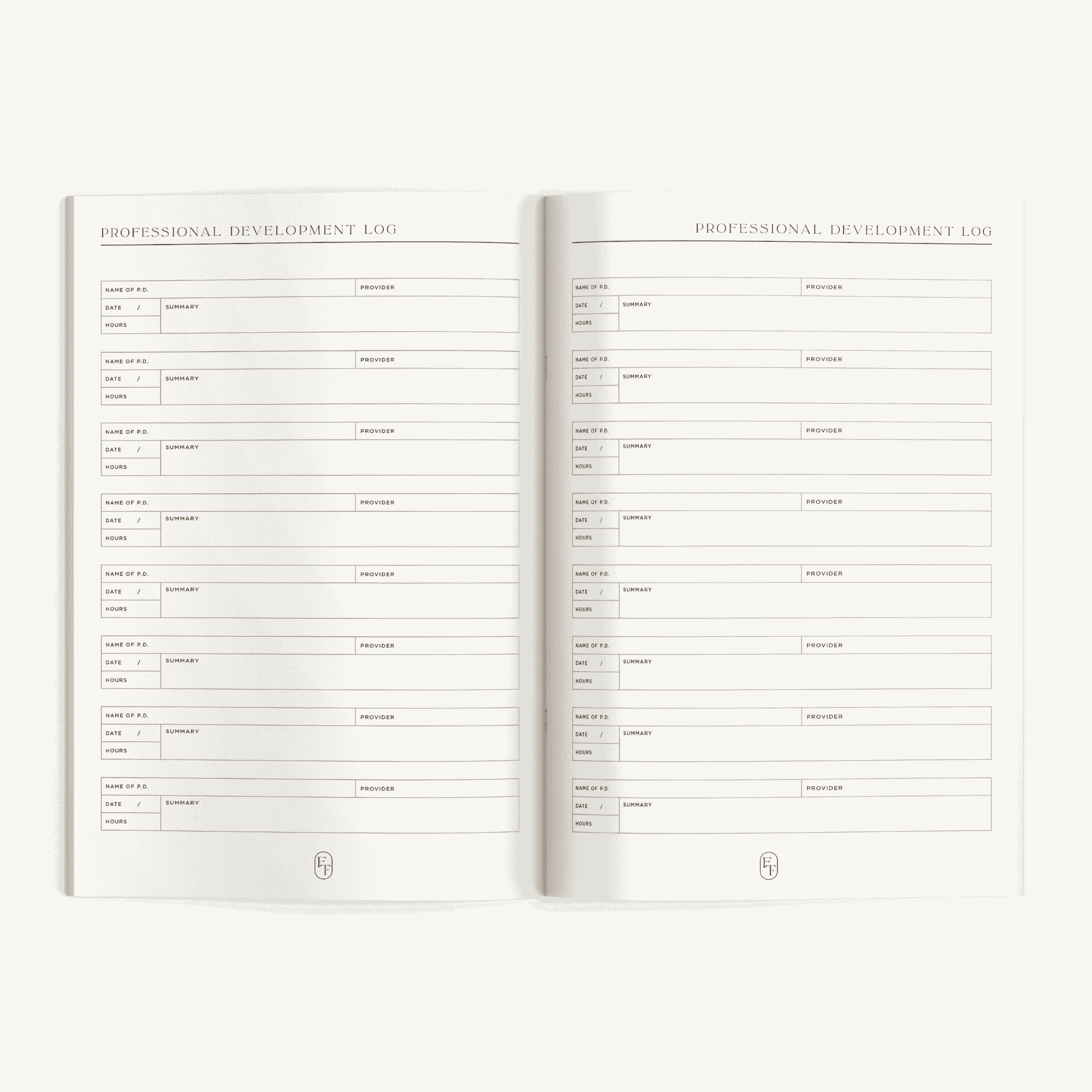 A5 Professional Development Log Book - The Functional Teacher