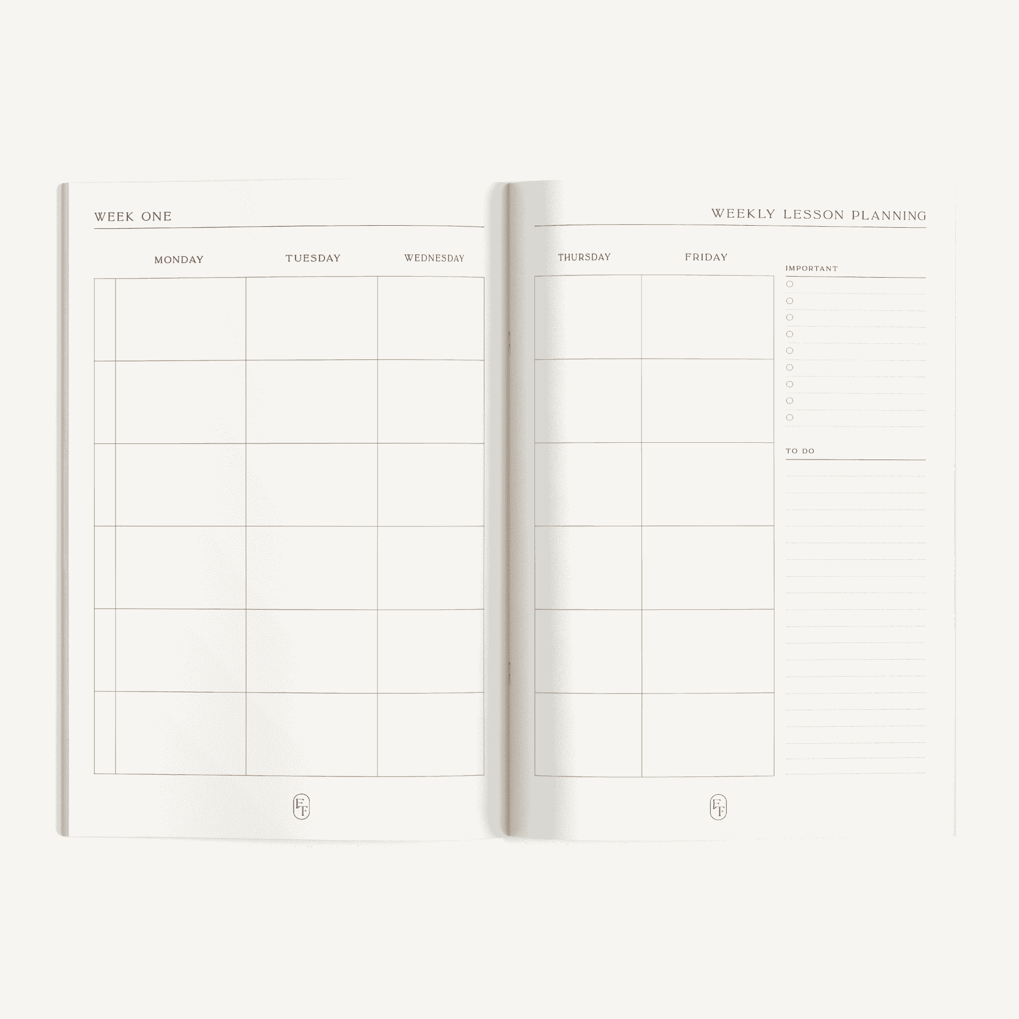 A4 Vertical Weekly Planner | Undated - The Functional Teacher