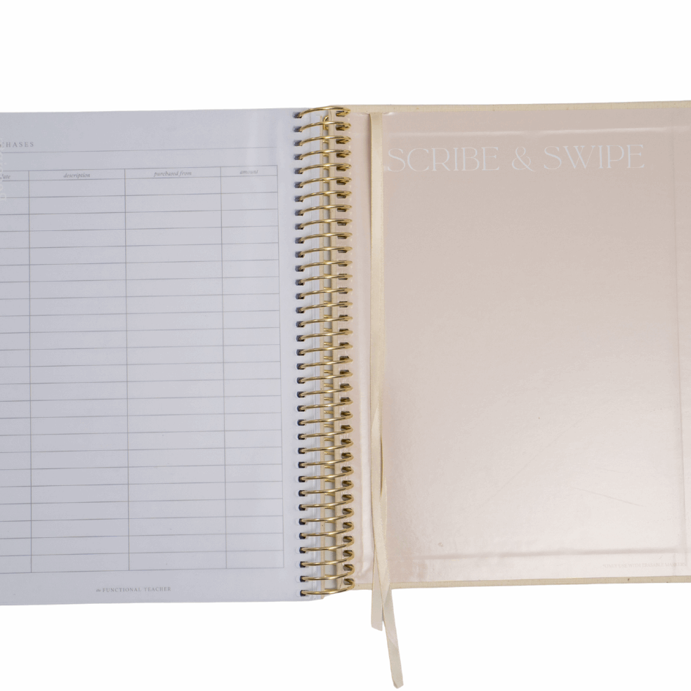 Whiteboard in the daily teacher planner