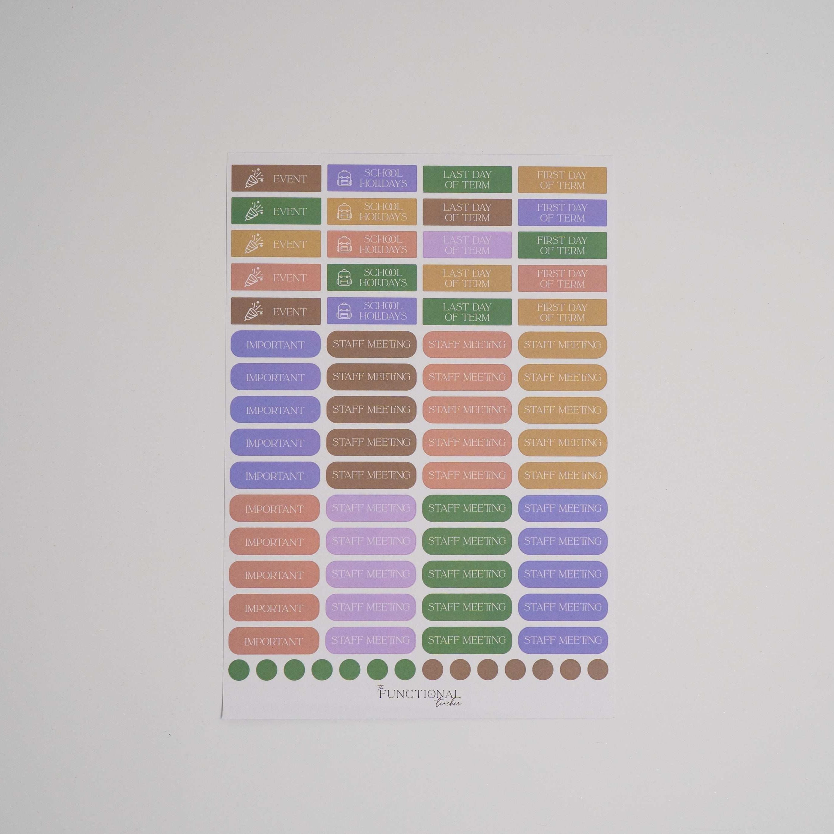 Set of colorful rectangular stickers on a white background