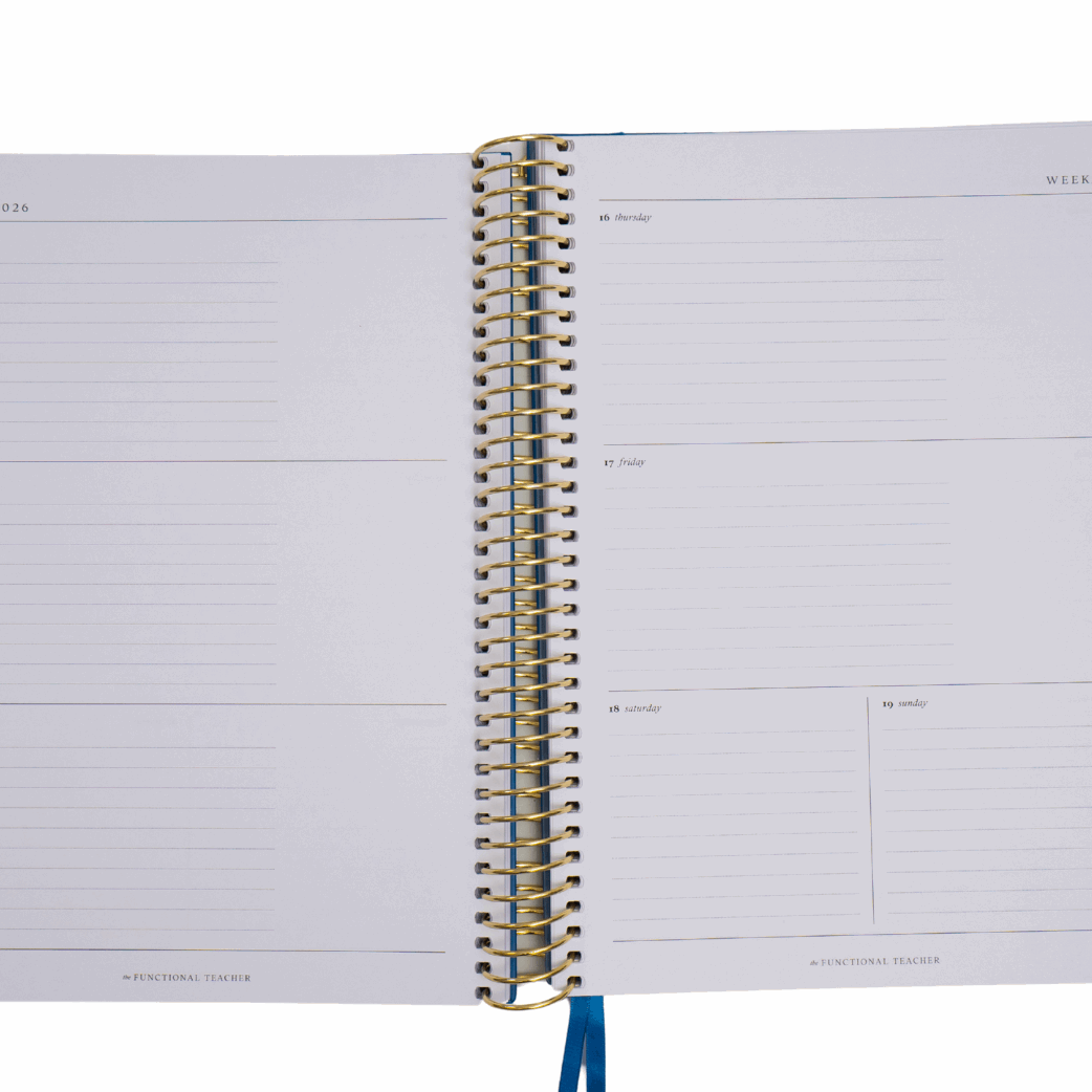 layout of weekly planner