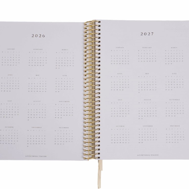 2026 Vertical Weekly Teacher Planner