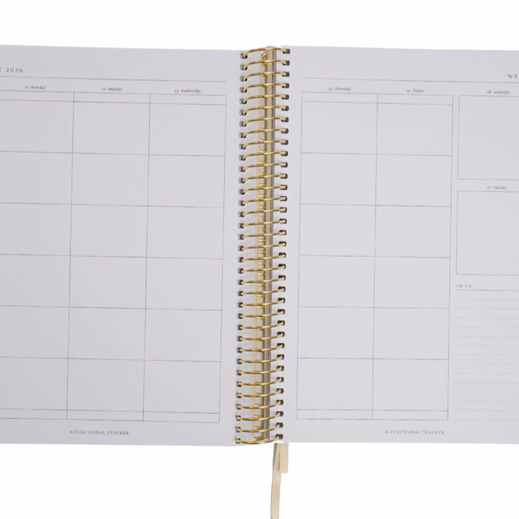 2026 Vertical Weekly Teacher Planner