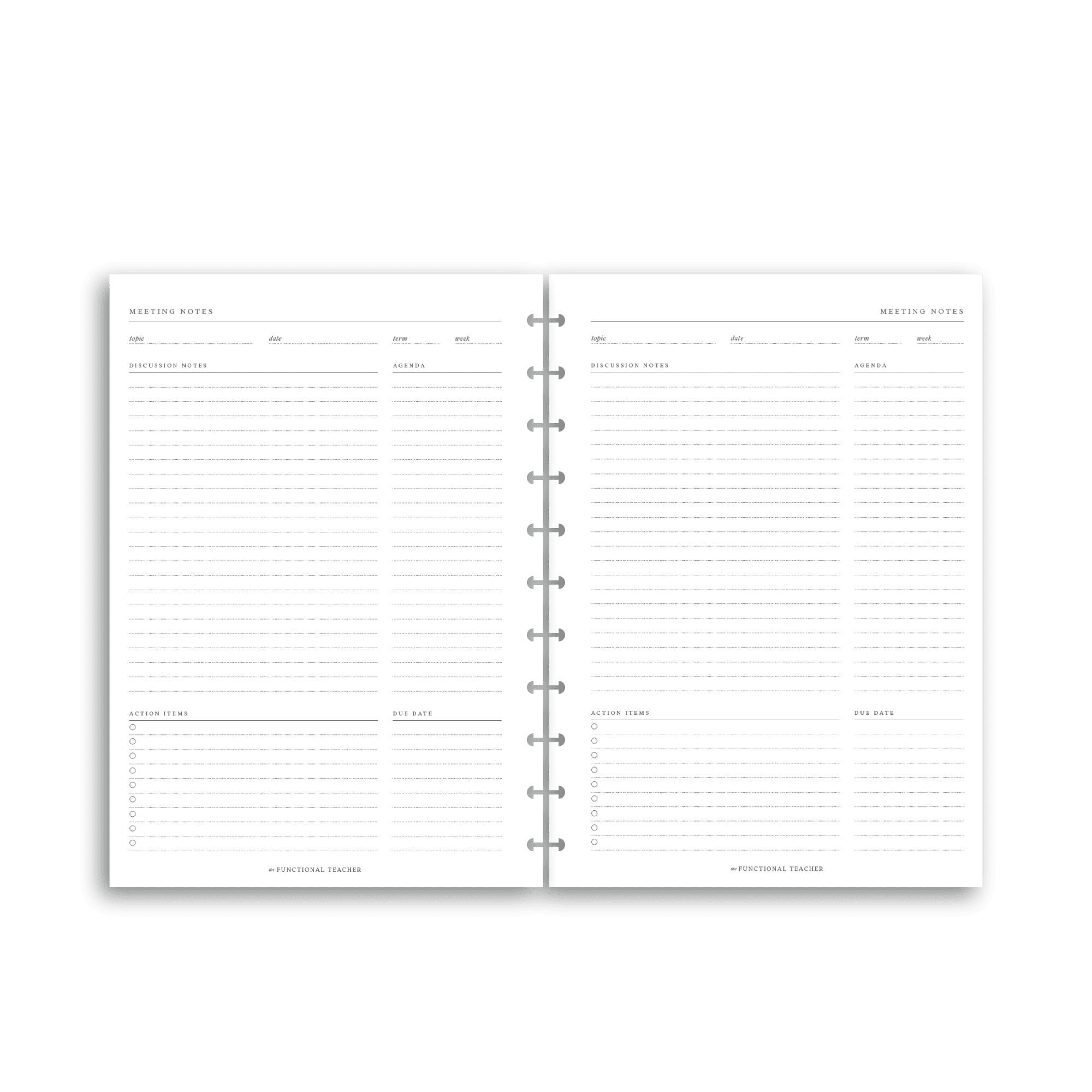 Meeting Notes | Disc Inserts - The Functional Teacher
