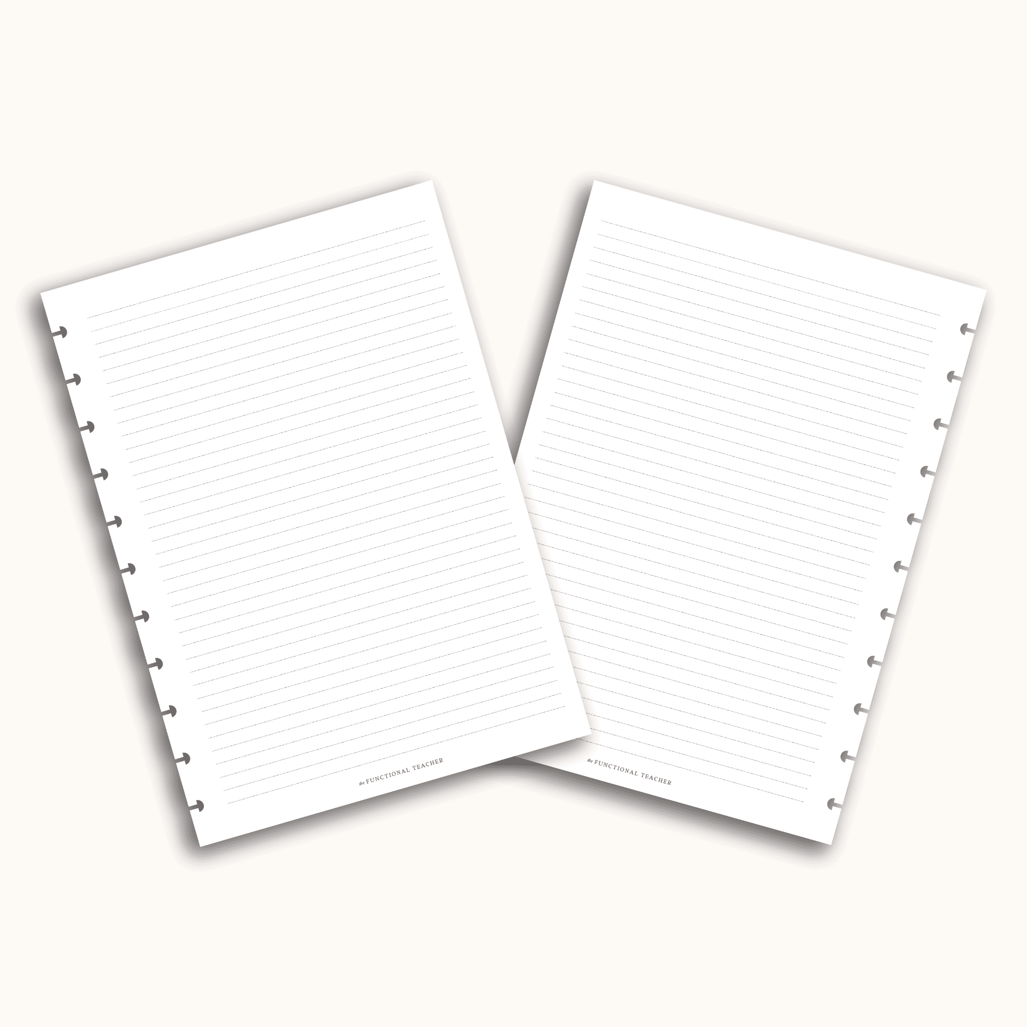 Lined Notes | Disc Inserts - The Functional Teacher