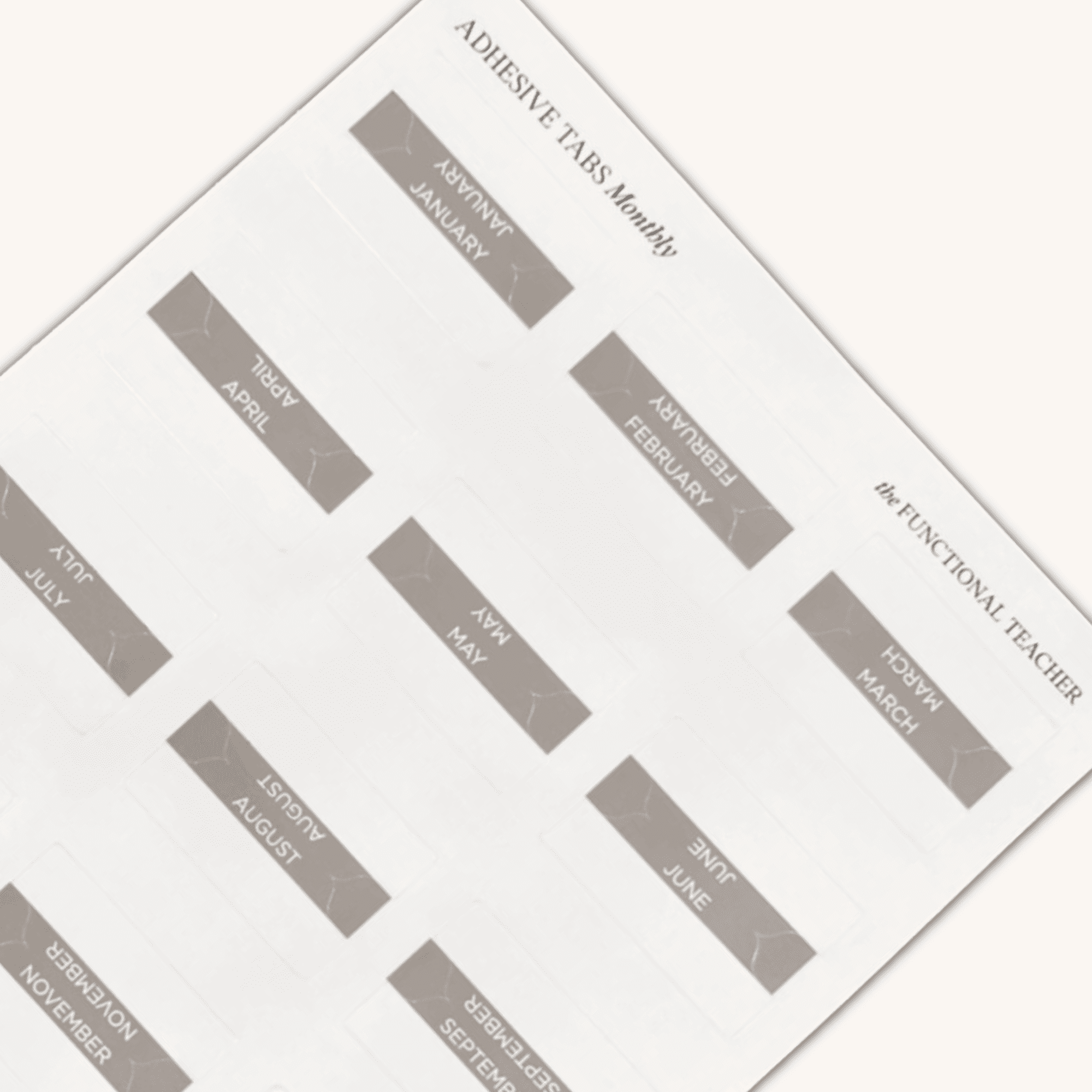 Adhesive Tabs | Monthly - The Functional Teacher