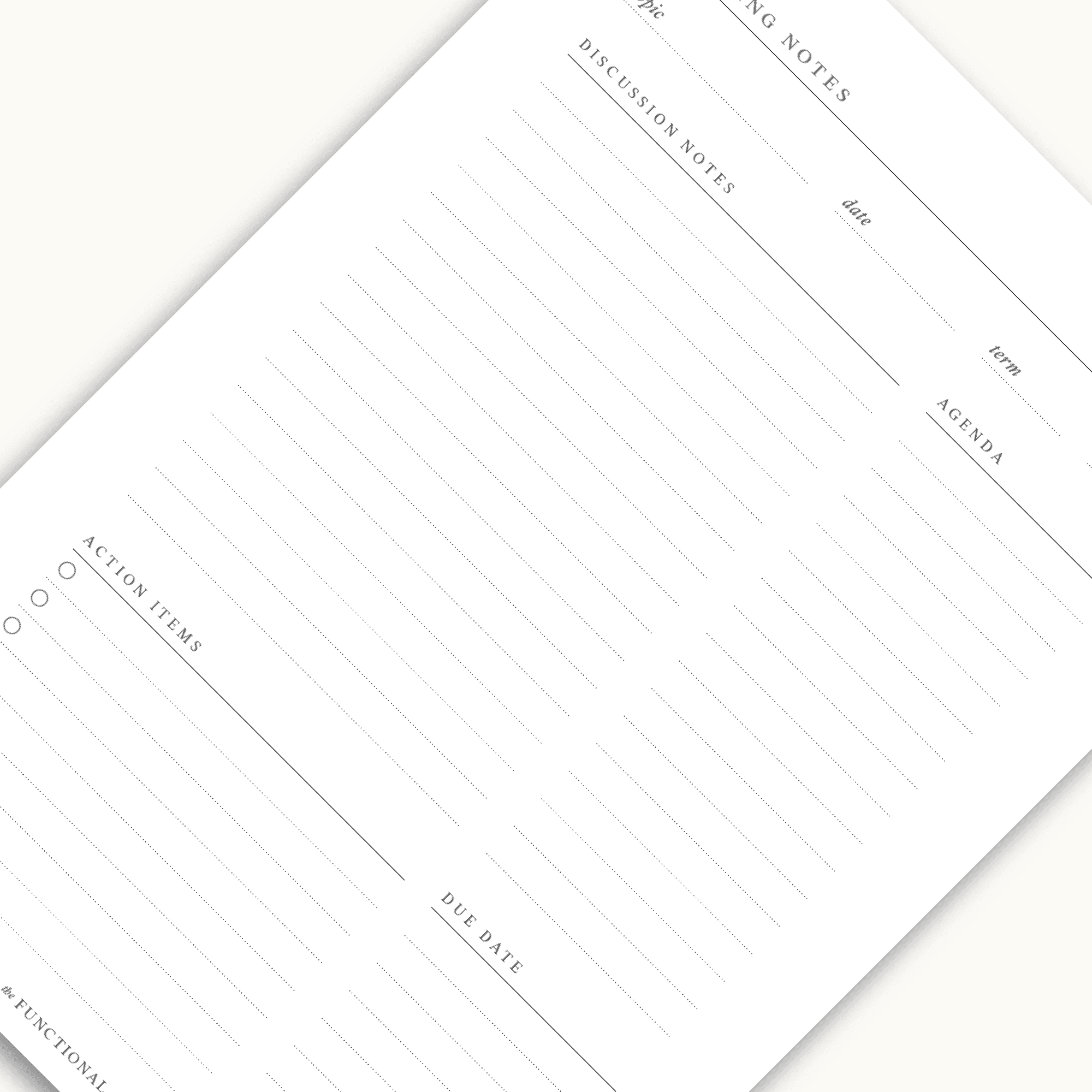 Meeting Notepad | A5 - The Functional Teacher