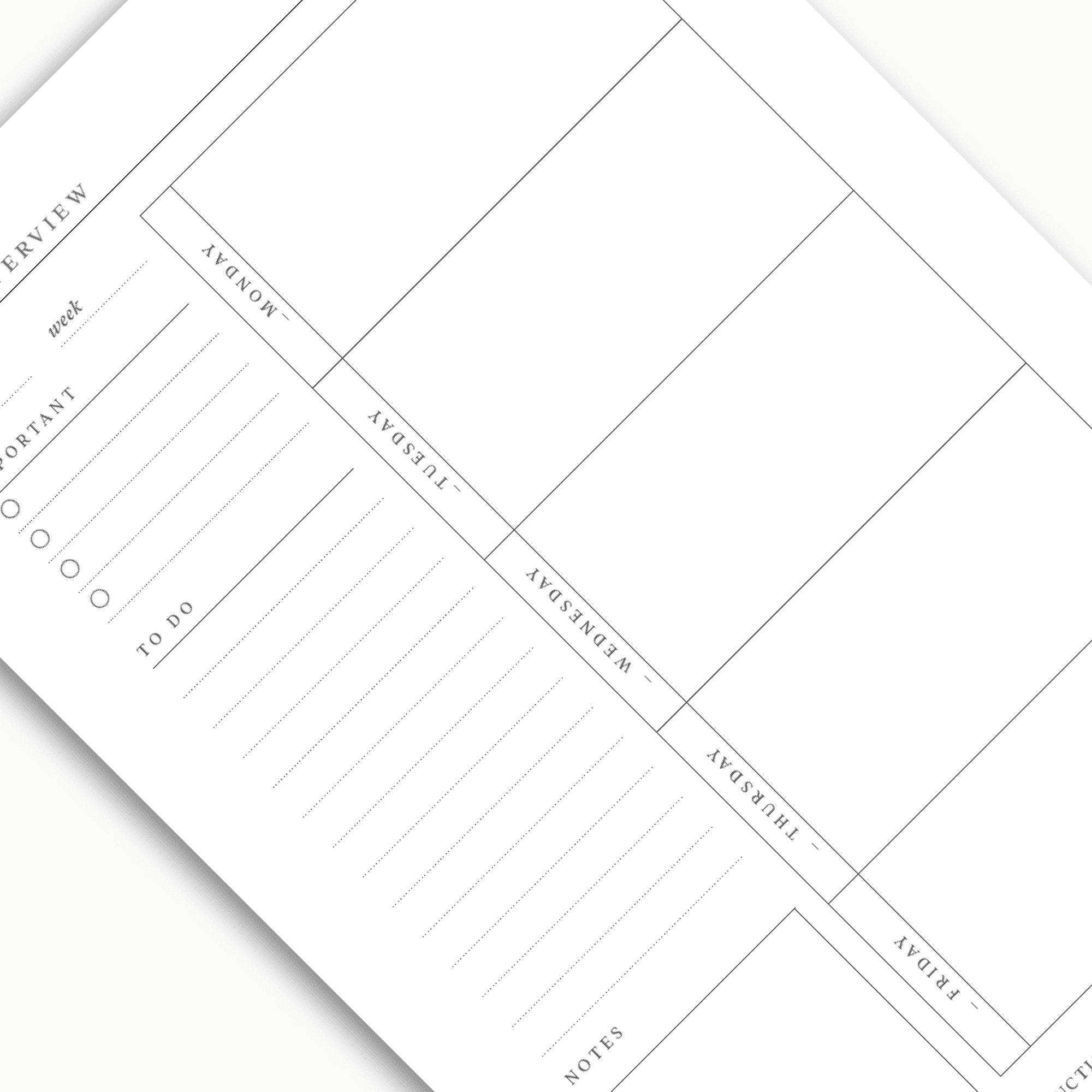 Weekly Overview Notepad | A5 - The Functional Teacher