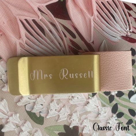Gold Bookmark Pen Holder