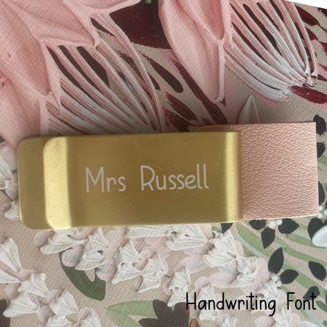 Gold Bookmark Pen Holder