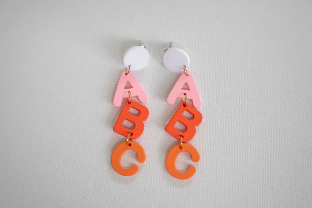 It’s easy as ABC Earrings - The Functional Teacher