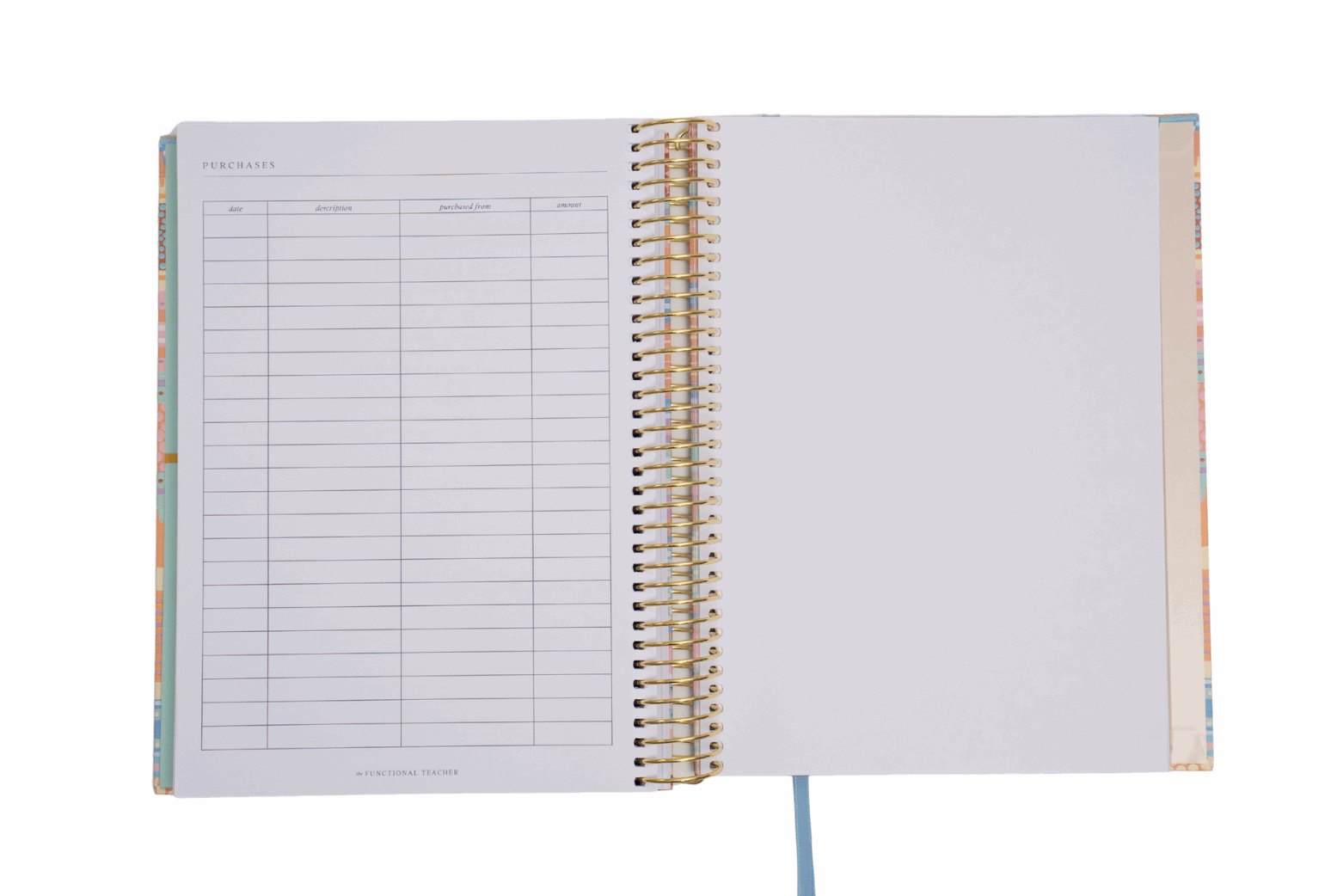 purchases page for the functional teacher planner