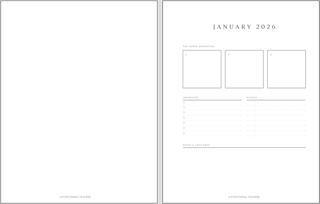 2026 All-In-One Teacher Planner