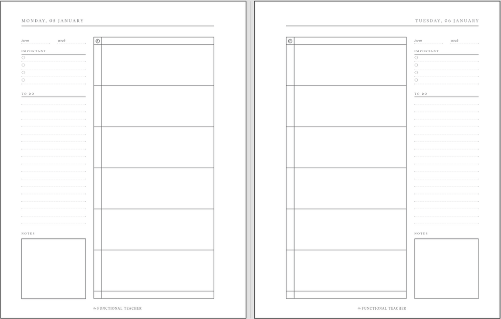 2026 Daily Teacher Planner
