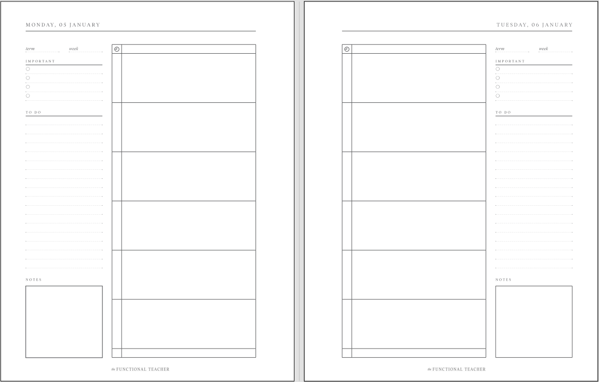 2026 Daily Teacher Planner