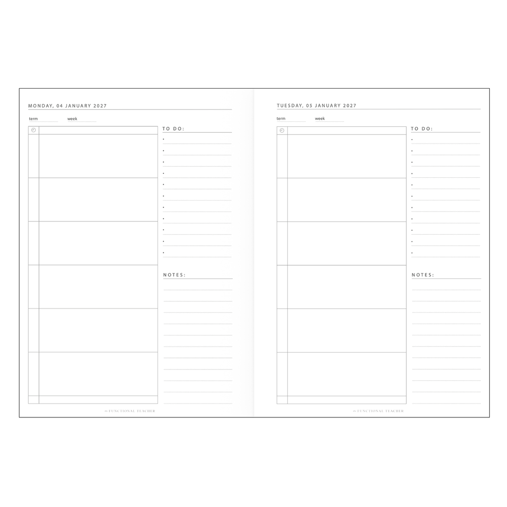 2027 Daily Teacher Planner | A4 Haven
