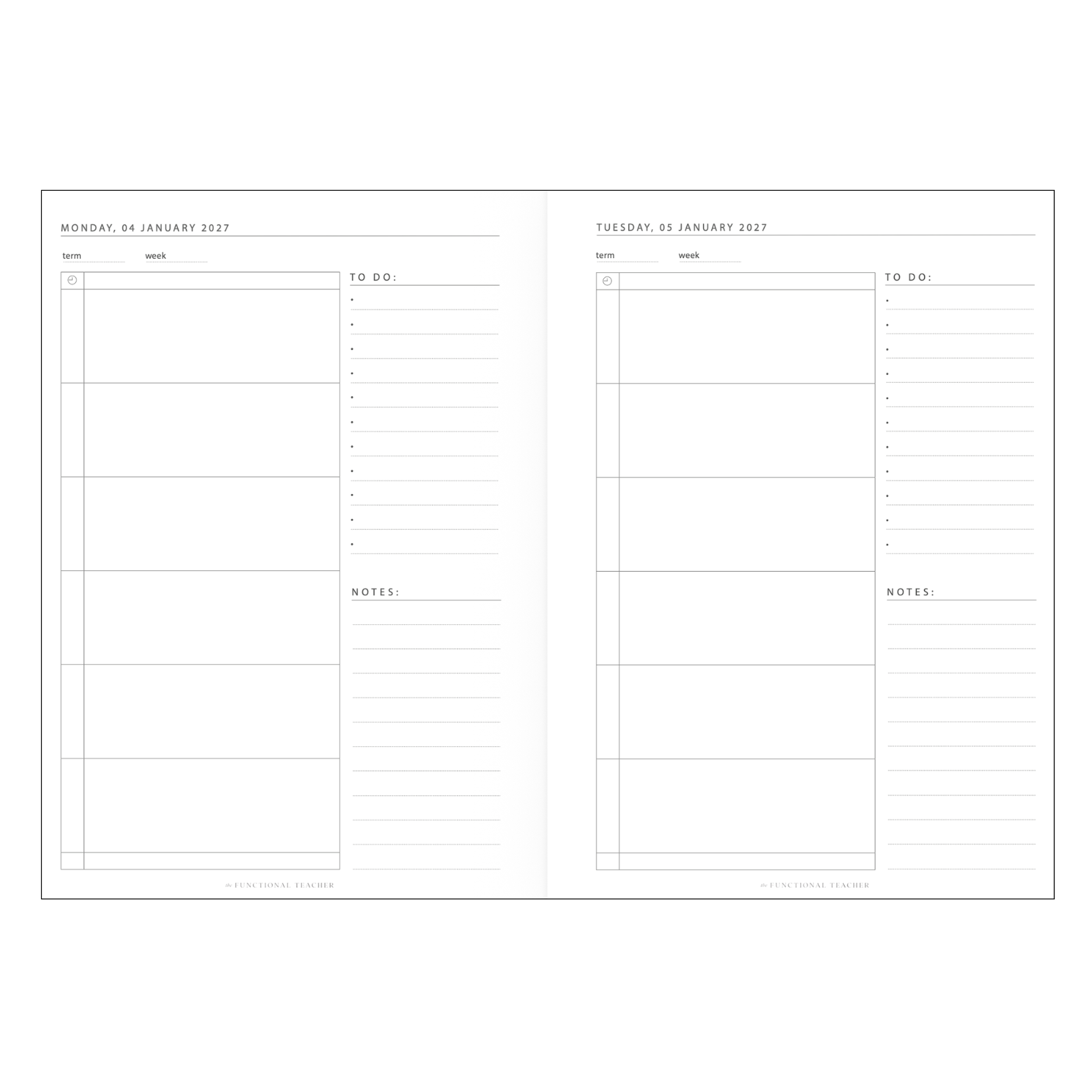 2027 Daily Teacher Planner | A4 Haven