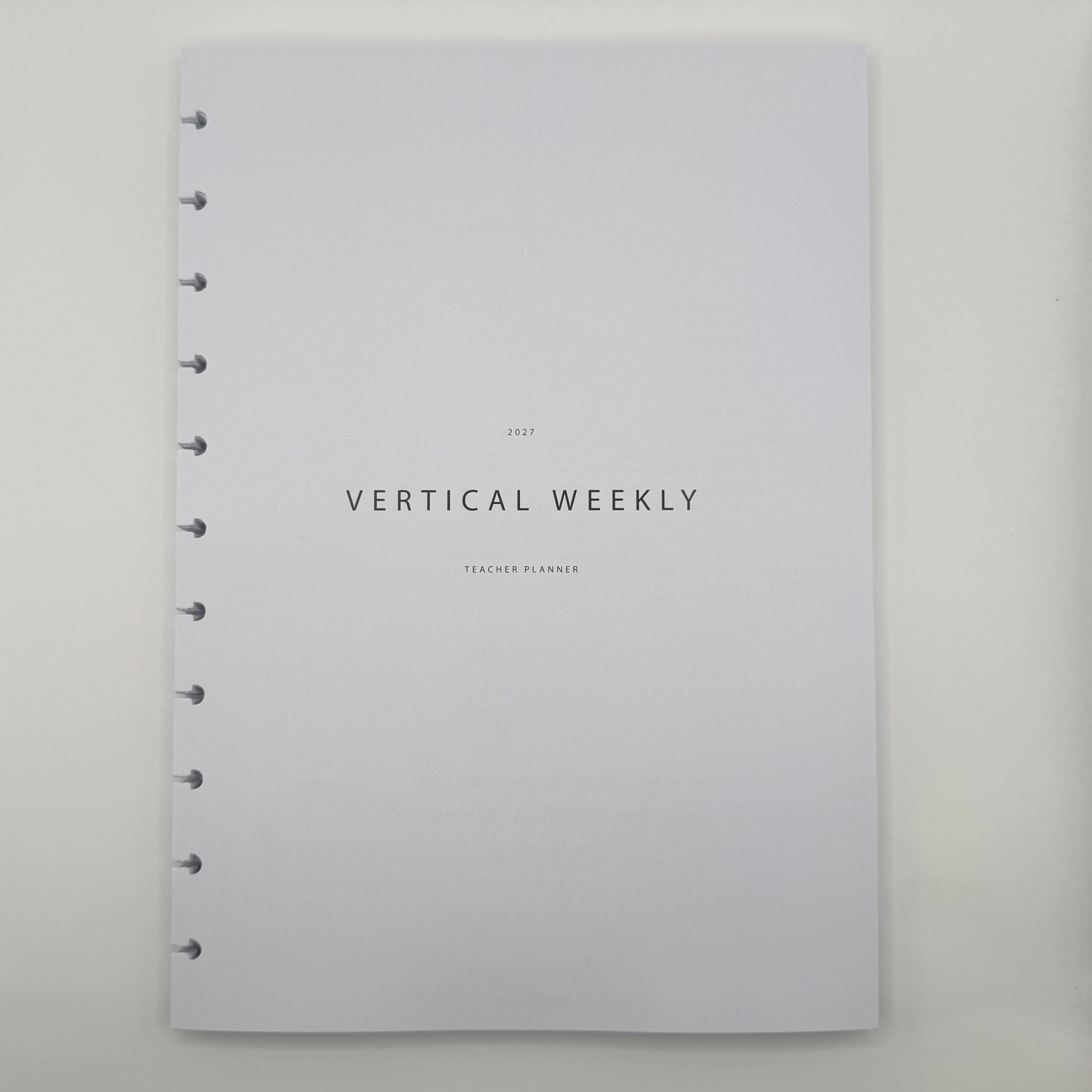 2027 Vertical Weekly | Disc Inserts