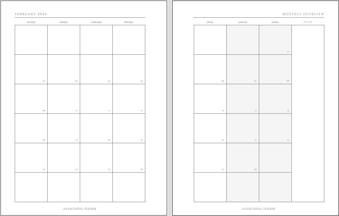 2026 All-In-One Teacher Planner