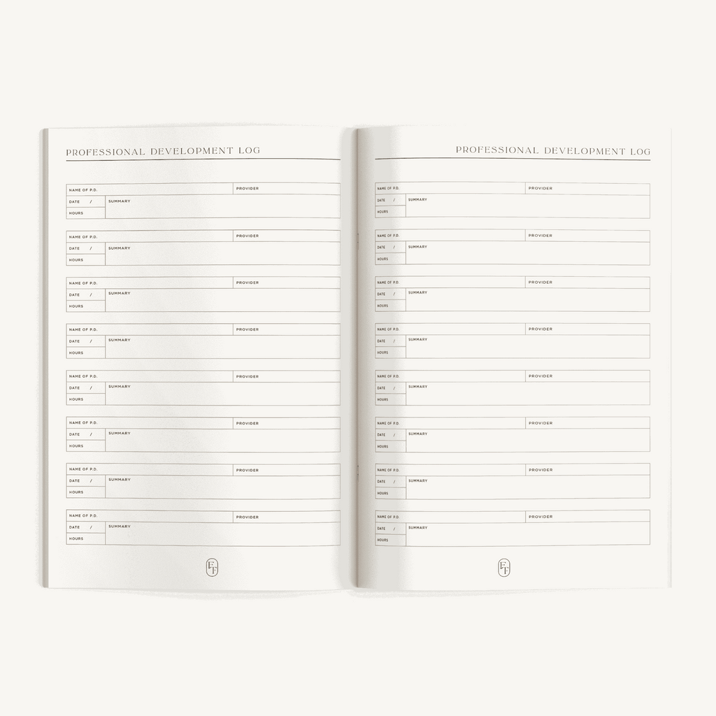 A5 Professional Development Log Book - The Functional Teacher