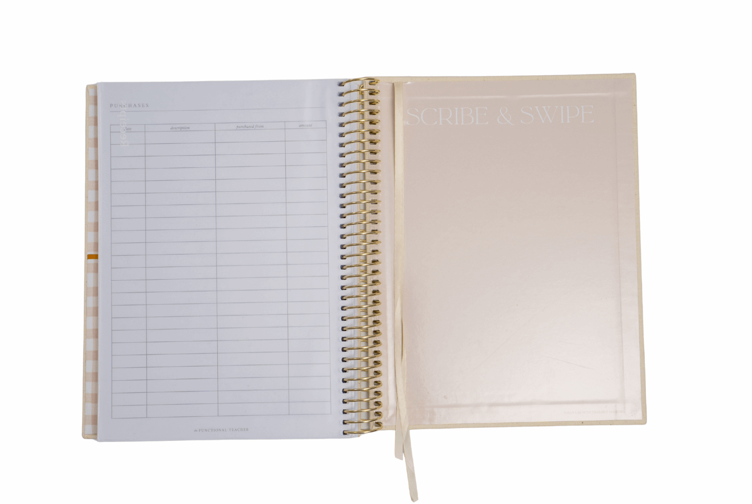 Whiteboard in the daily teacher planner