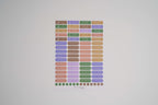 Set of colorful rectangular stickers on a white background