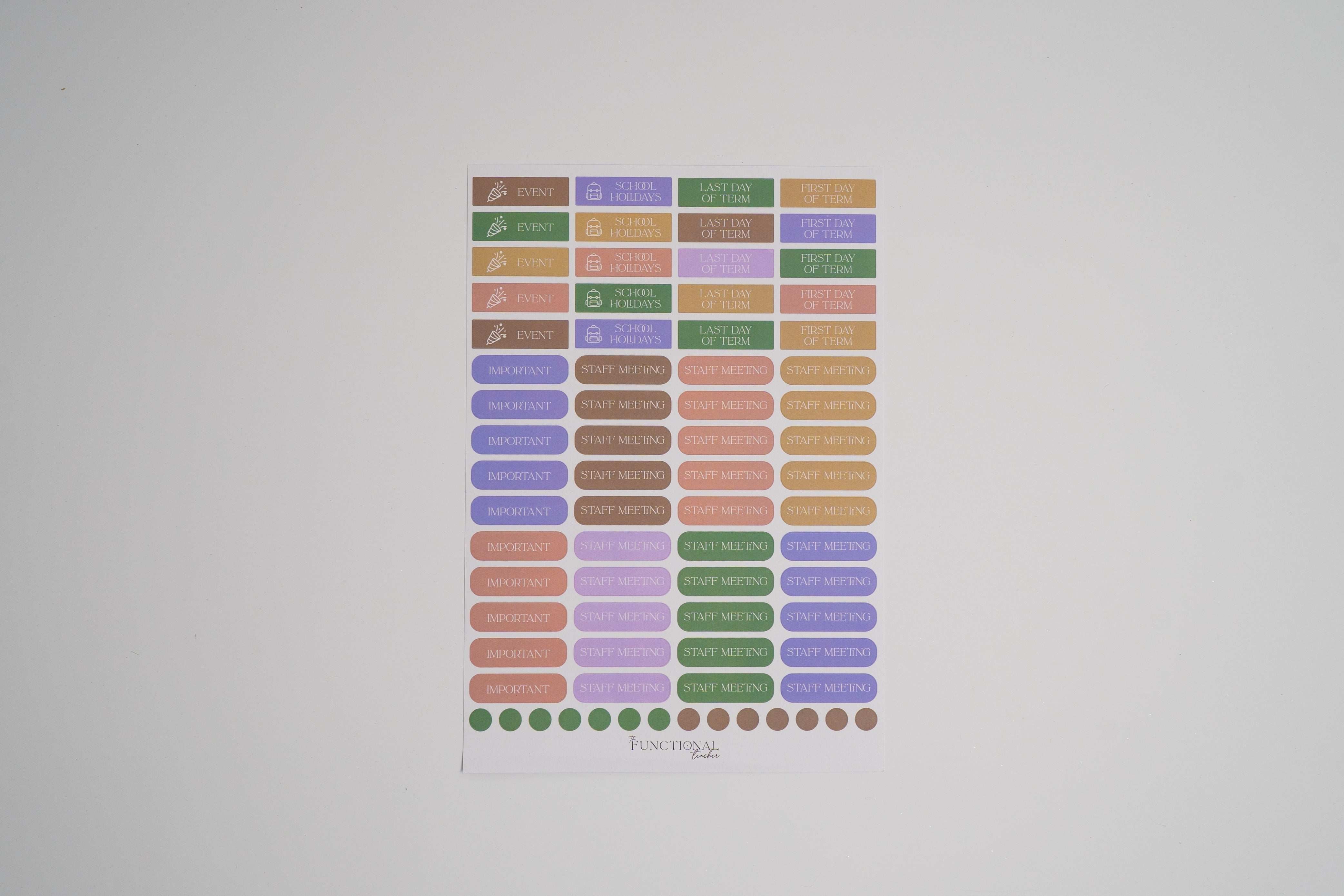 Set of colorful rectangular stickers on a white background