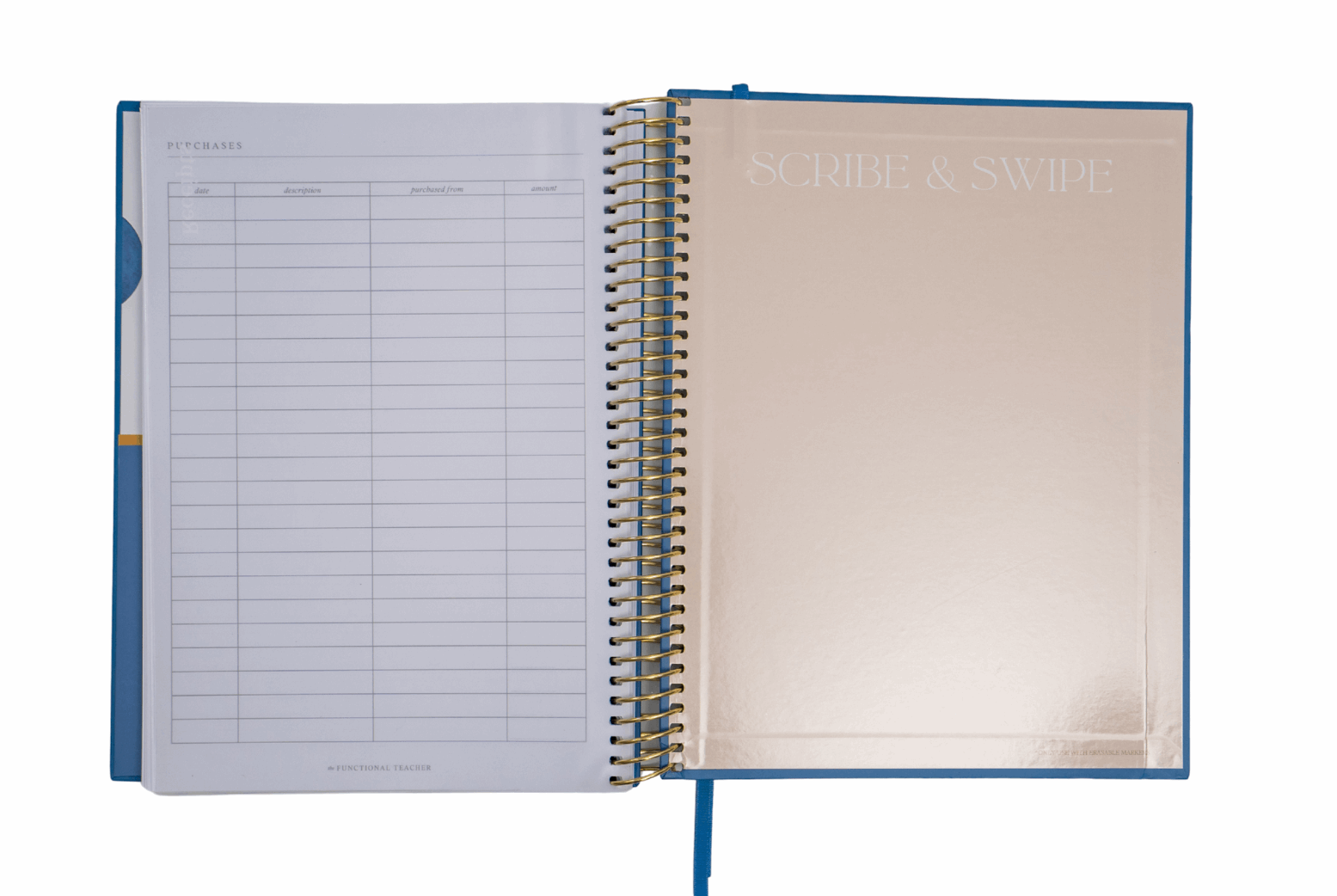 Scribe and swipe page