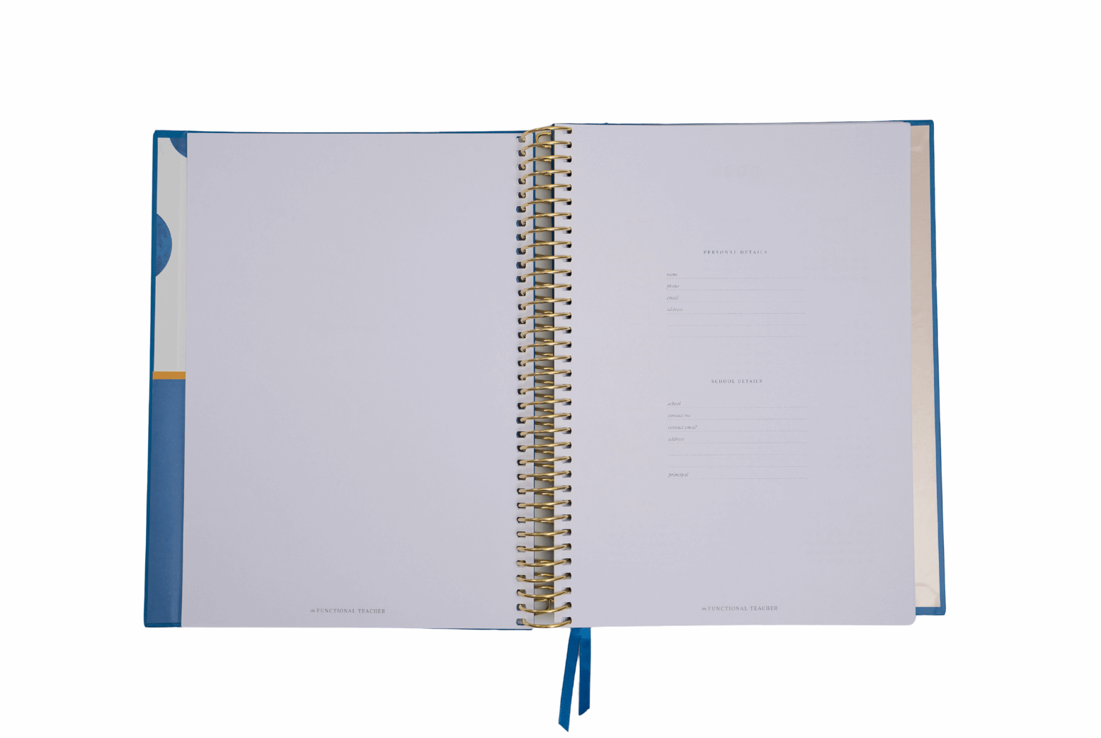 open the weekly teacher planner book