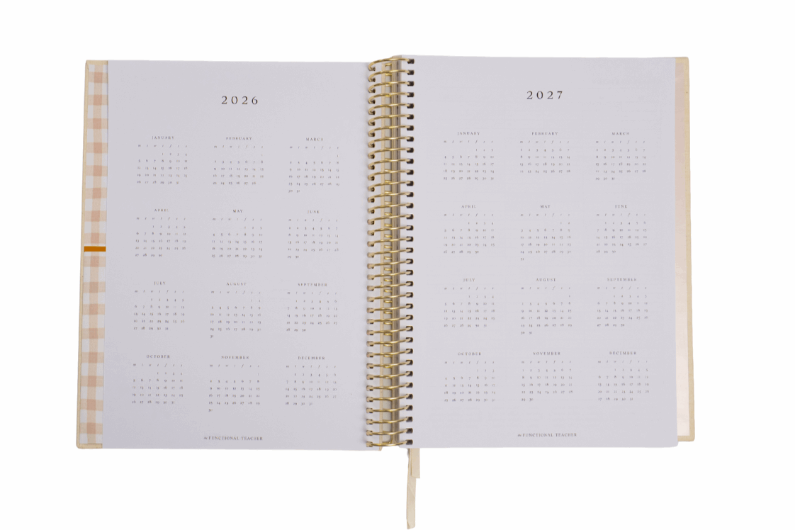 2026 Vertical Weekly Teacher Planner