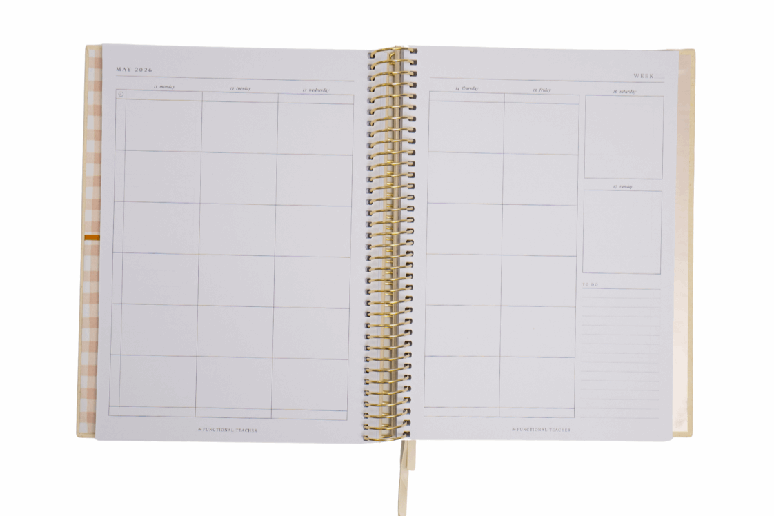 2026 Vertical Weekly Teacher Planner
