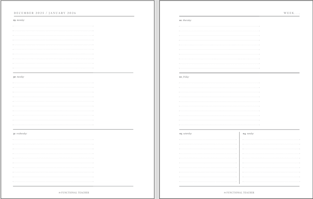 2026 All-In-One Teacher Planner