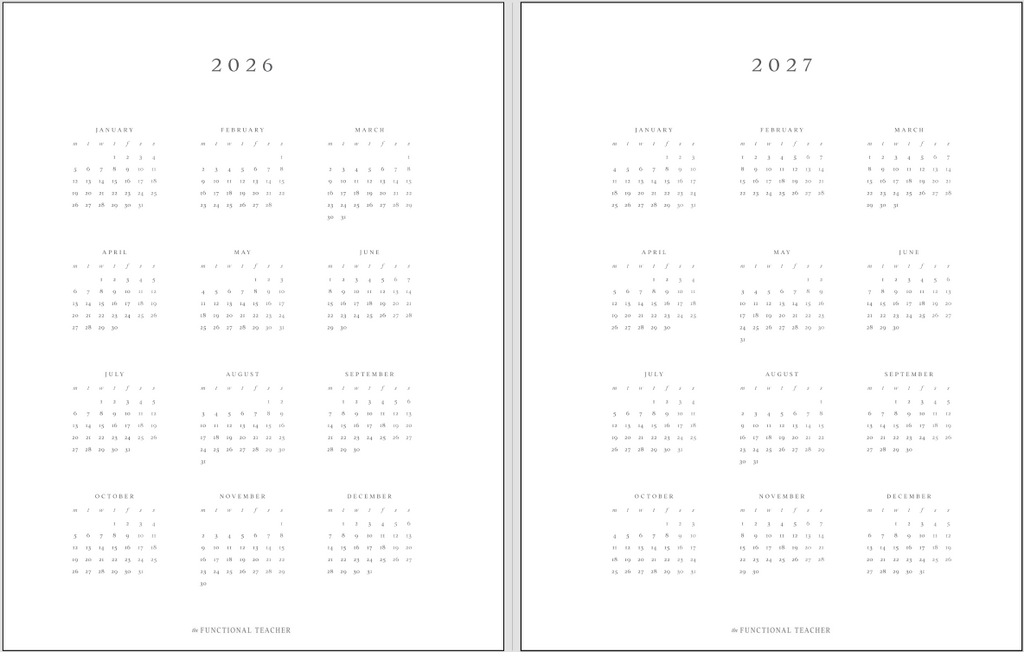 2026 All-In-One Teacher Planner