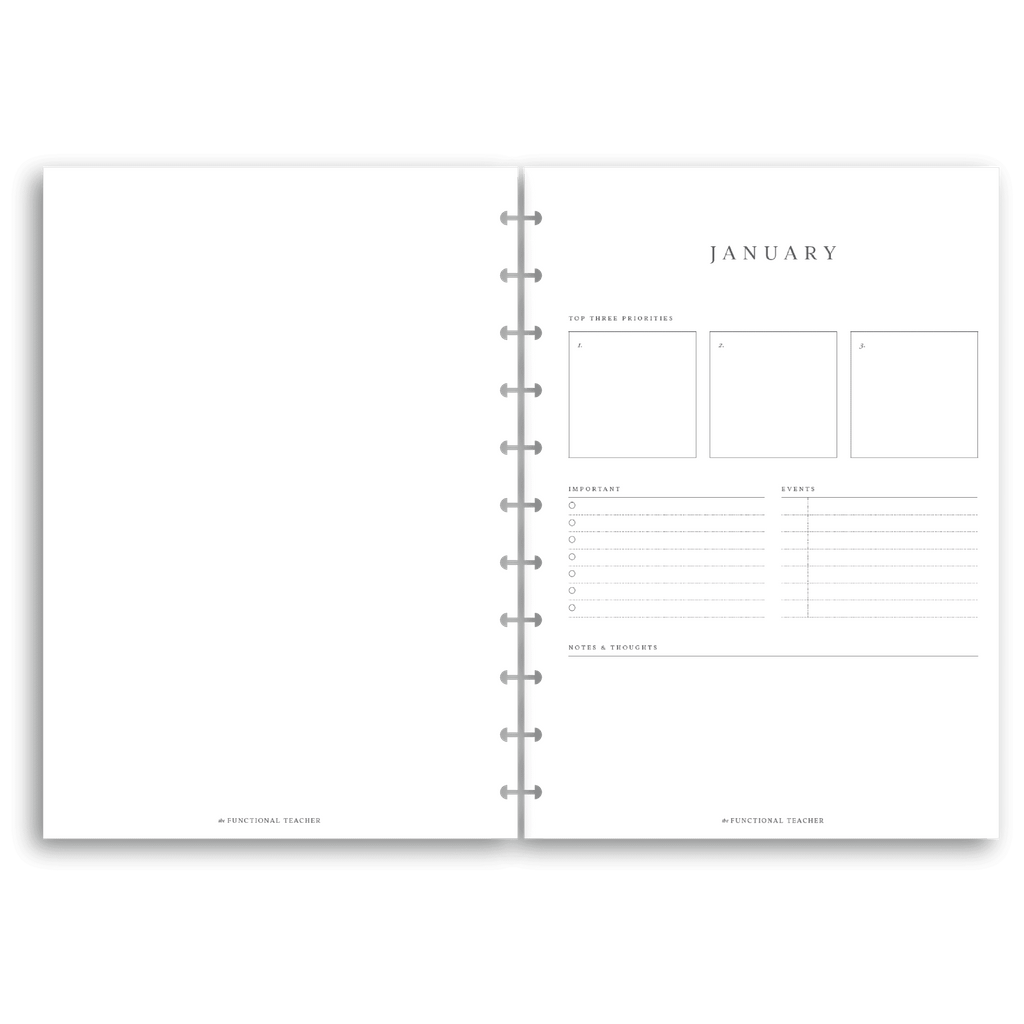 Undated Daily | Disc Inserts - The Functional Teacher
