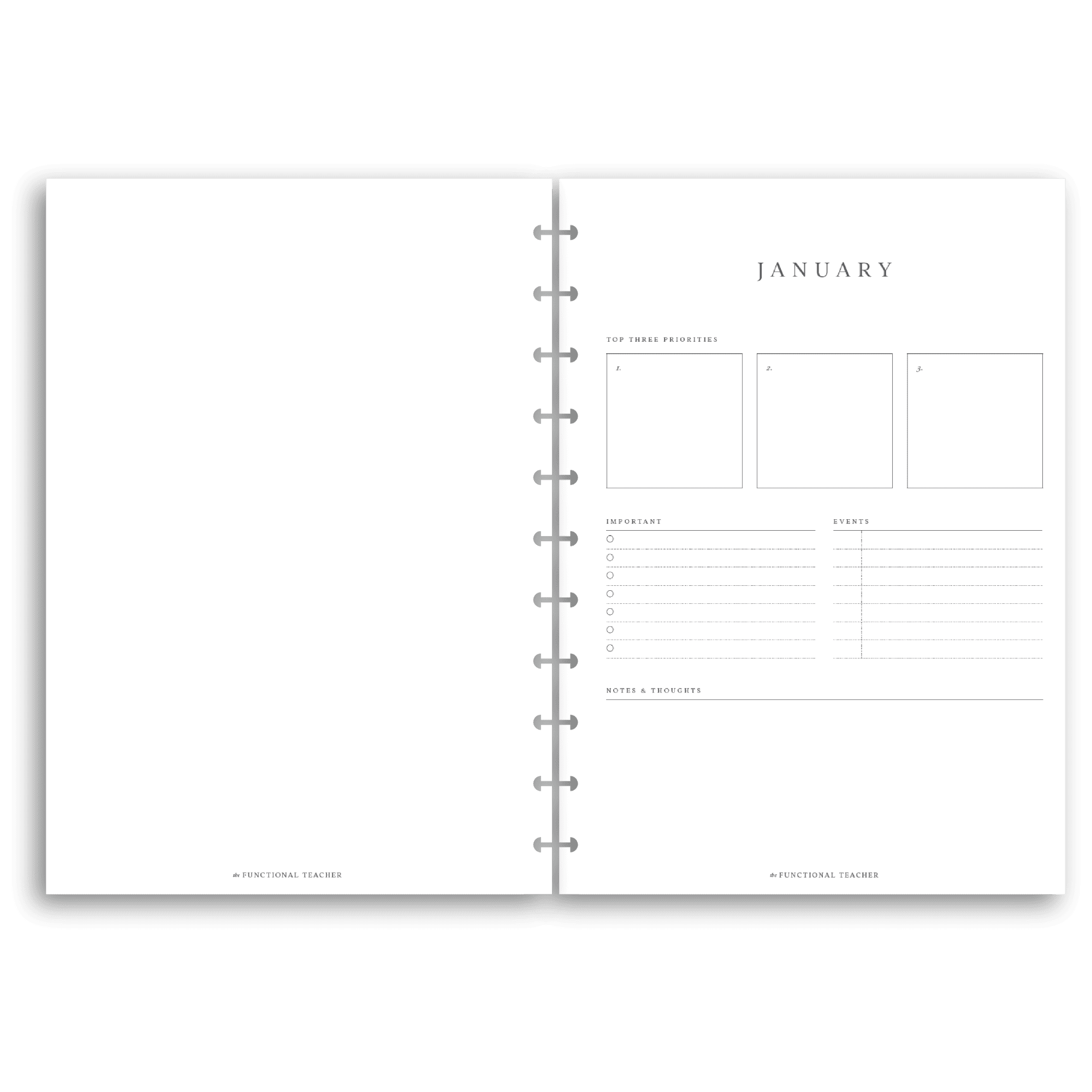 Undated Daily | Disc Inserts - The Functional Teacher