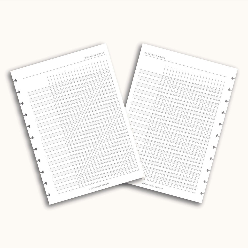 Checklist | Disc Inserts - The Functional Teacher