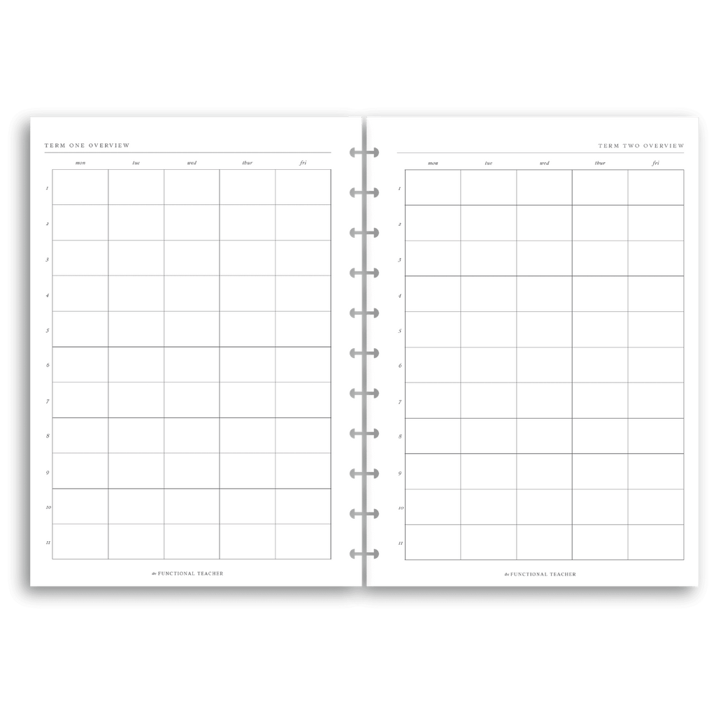 Undated Daily | Disc Inserts - The Functional Teacher