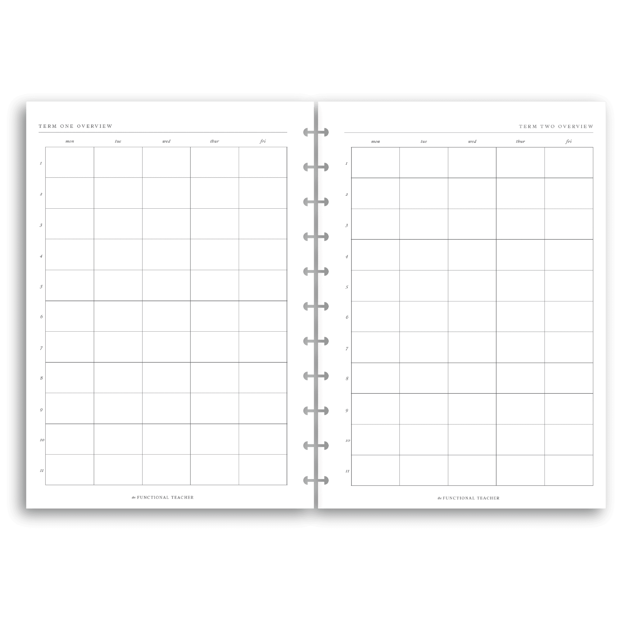 Undated Vertical Weekly | Disc Inserts - The Functional Teacher