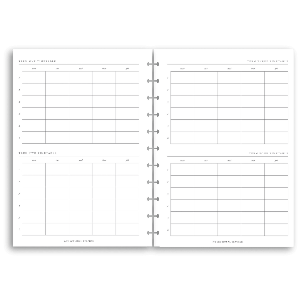 Undated Vertical Weekly | Disc Inserts - The Functional Teacher