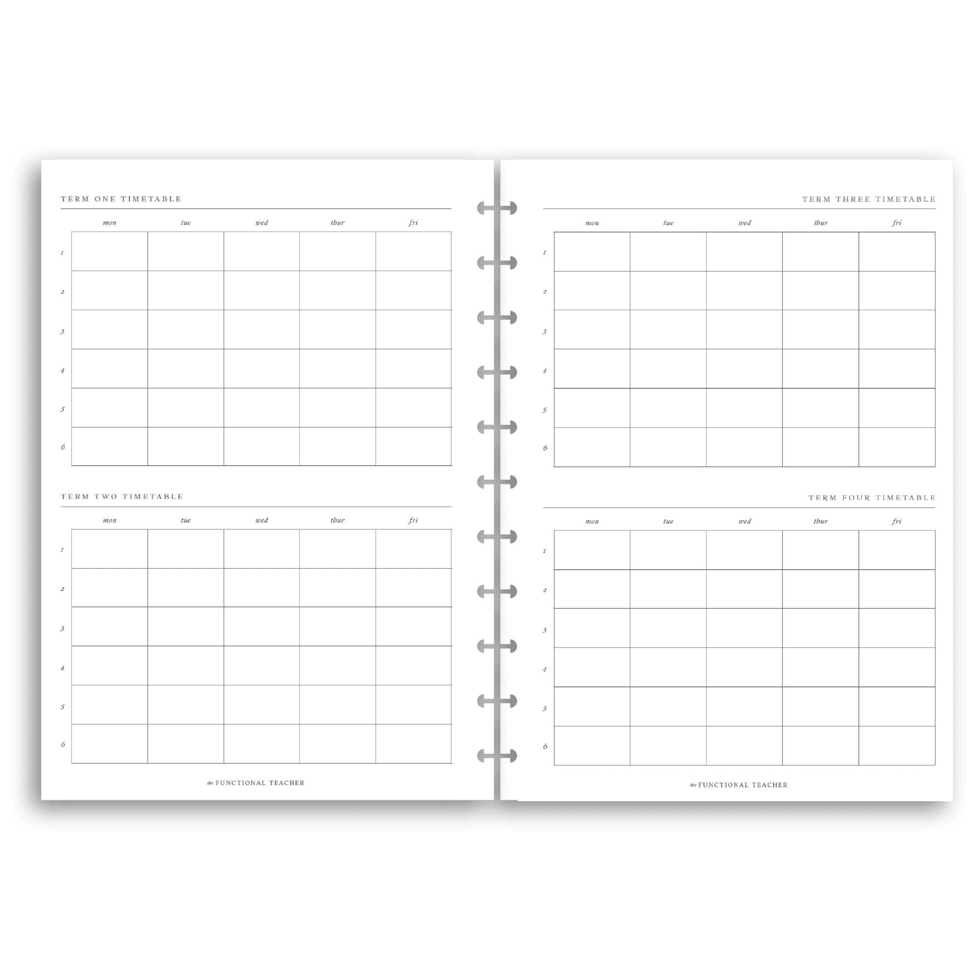Undated Daily | Disc Inserts - The Functional Teacher