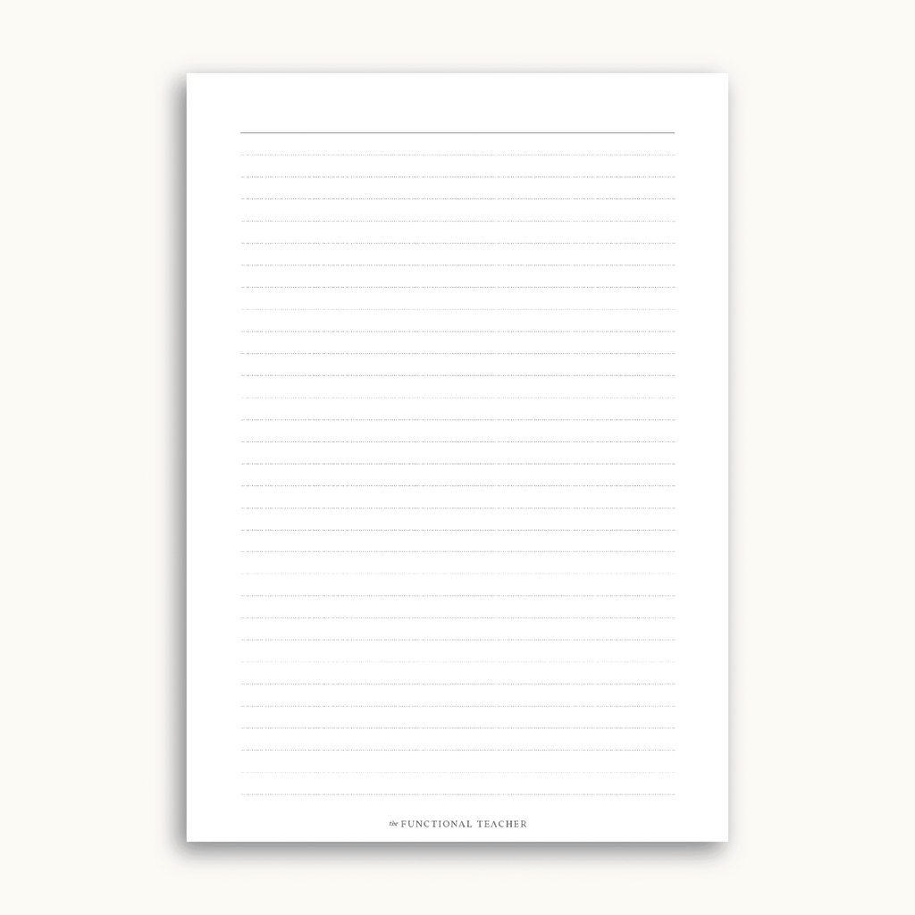 Lined Notepad | A5 - The Functional Teacher