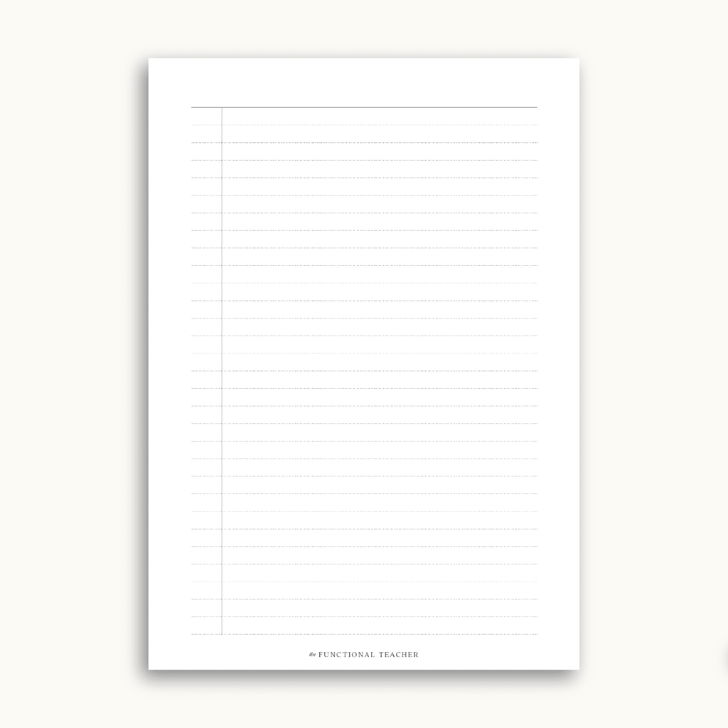 List Notepad | A5 - The Functional Teacher