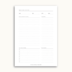 Meeting Notepad | A5 - The Functional Teacher